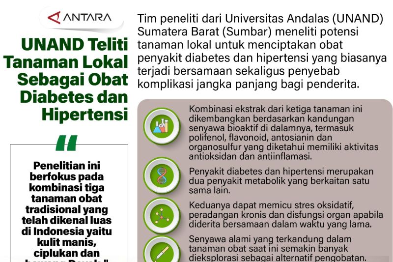 UNAND teliti tanaman lokal sebagai obat diabetes dan hipertensi