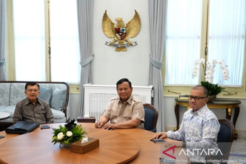 Prabowo terima Jusuf Kalla bersama sang putra Solihin Kalla di Istana