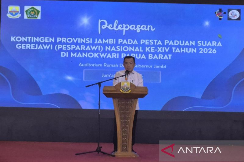 Gubernur Jambi lepas 83 kontingen Pesparawi Nasional di Manokwari