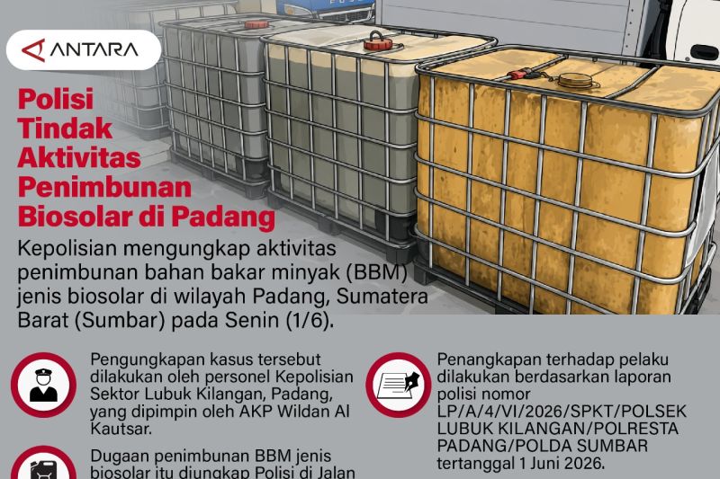 Polisi tindak aktivitas penimbunan biosolar di Padang