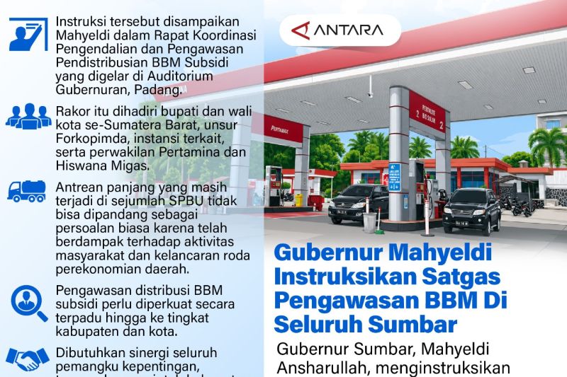Gubernur Mahyeldi instruksikan Satgas pengawasan BBM di seluruh Sumbar