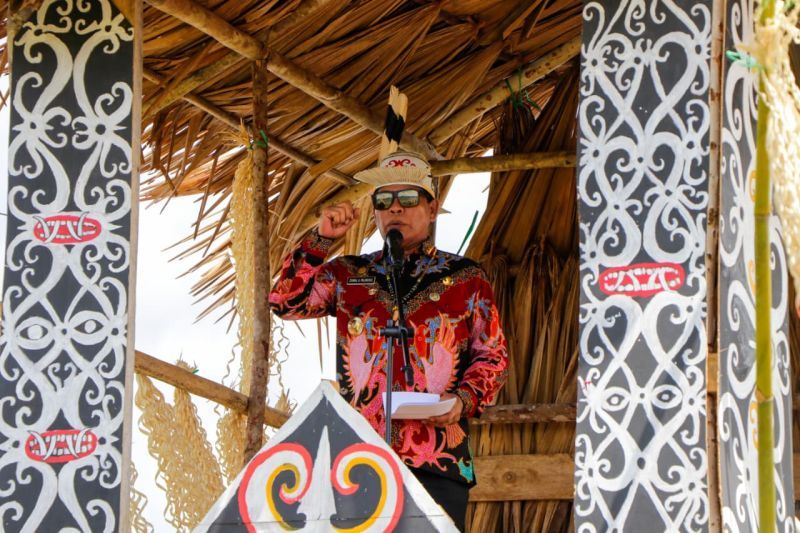 Gubernur Kaltara Ajak Generasi Muda Jaga Nilai Budaya Dayak Kenyah Temengang Iwan