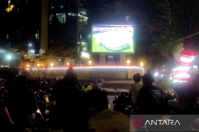 Nobar Final Piala Dunia di Polres Jakpus jadi ajang silaturahmi warga