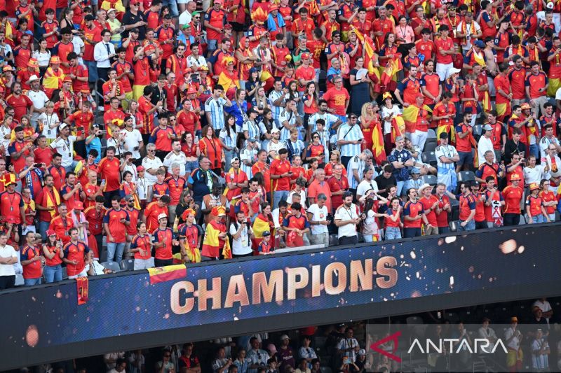 Selebrasi kemenangan Spanyol diwarnai penangkapan sejumlah orang