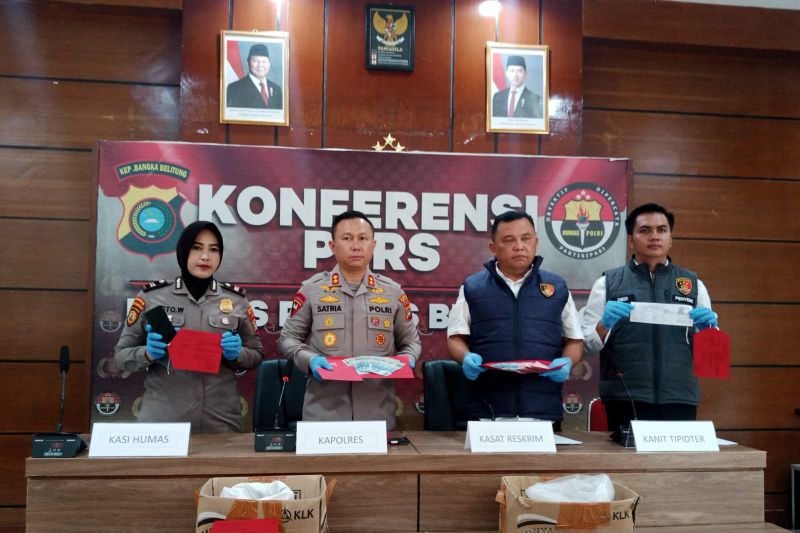 Polres Belitung gagalkan penyelundupan 600 kilogram timah ilegal 