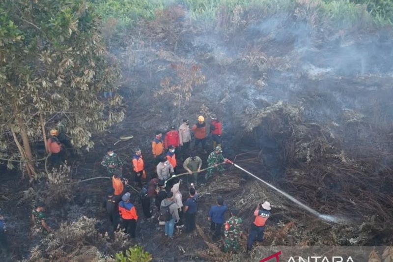 Pemadaman karhutla gambut Kubu Raya terus diupayakan