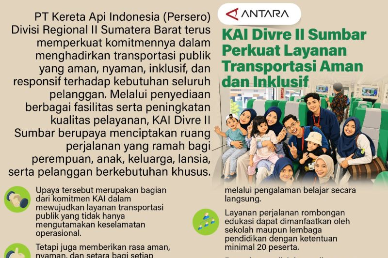 KAI Divre II Sumbar Perkuat Layanan Transportasi Aman dan Inklusif