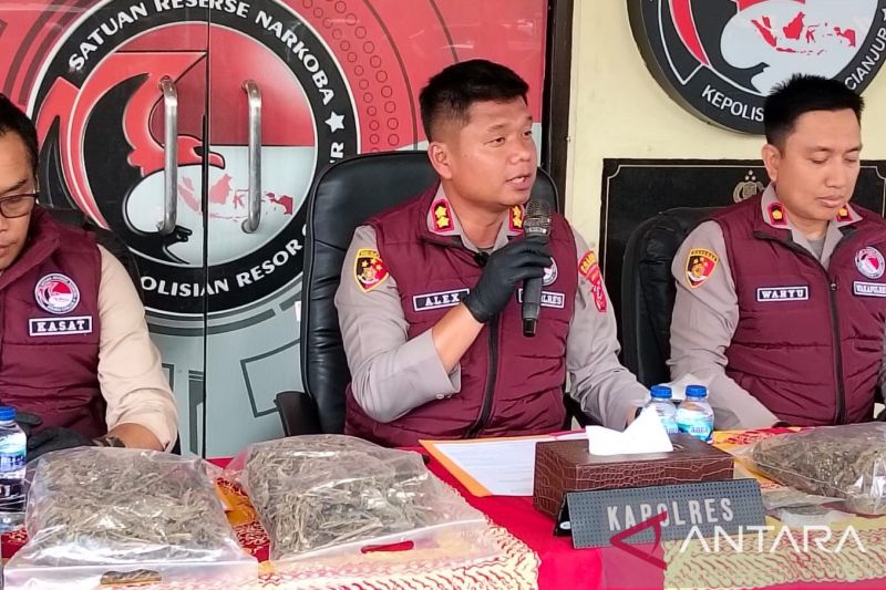 Polres Cianjur bekuk bandar ganja dengan barang bukti sebanyak 15 kilogram