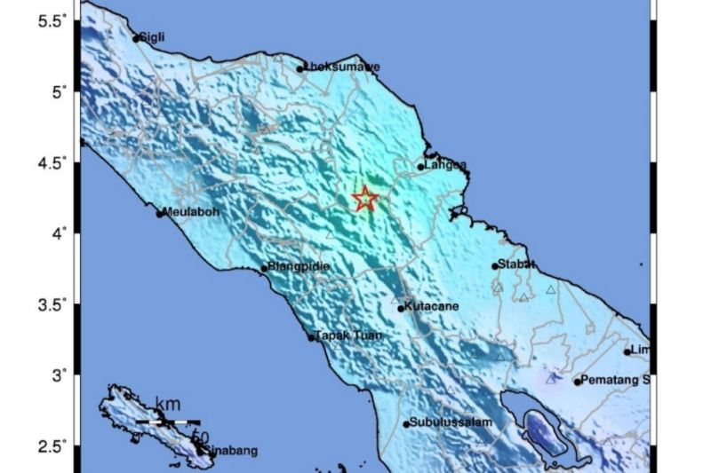 BMKG: Gempa M5,6 di Gayo Lues tidak berpotensi tsunami