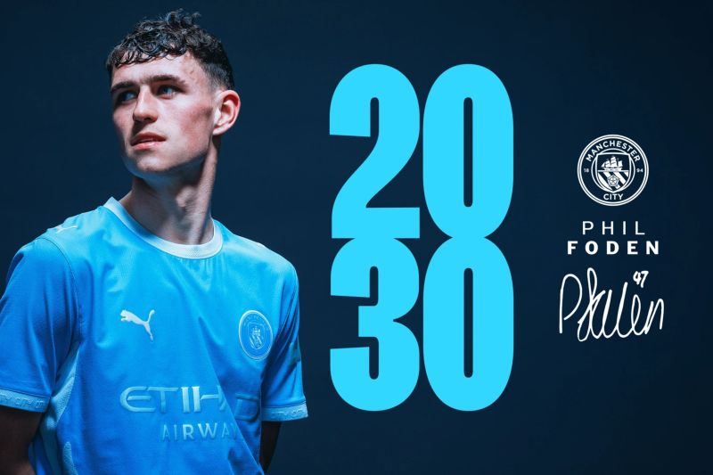 Phil Foden perpanjang kontrak hingga 2030 bersama Manchester City