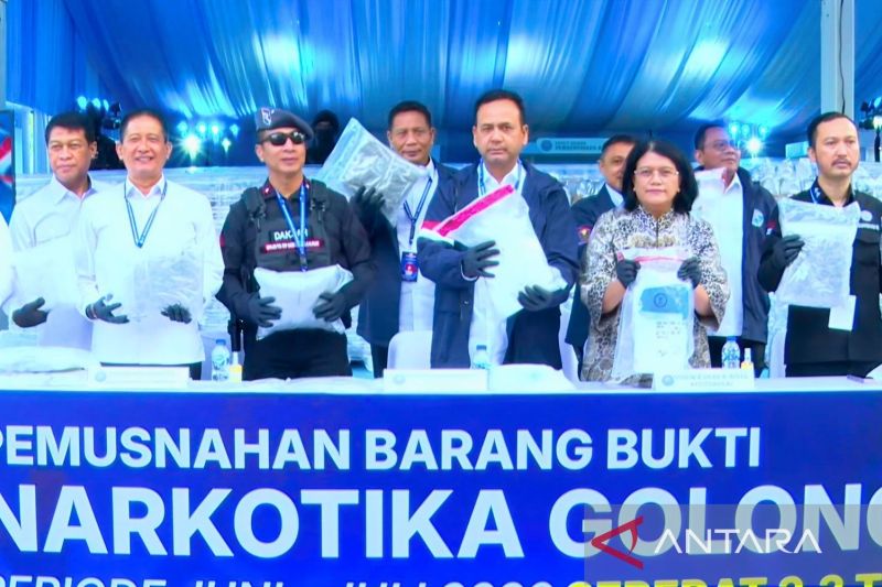 BNN musnahkan 3,37 ton barbuk narkotika pada peringatan HANI 2026