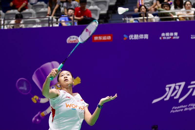 Putri KW waspadai bola atas Tomoka dalam perempat final China Open