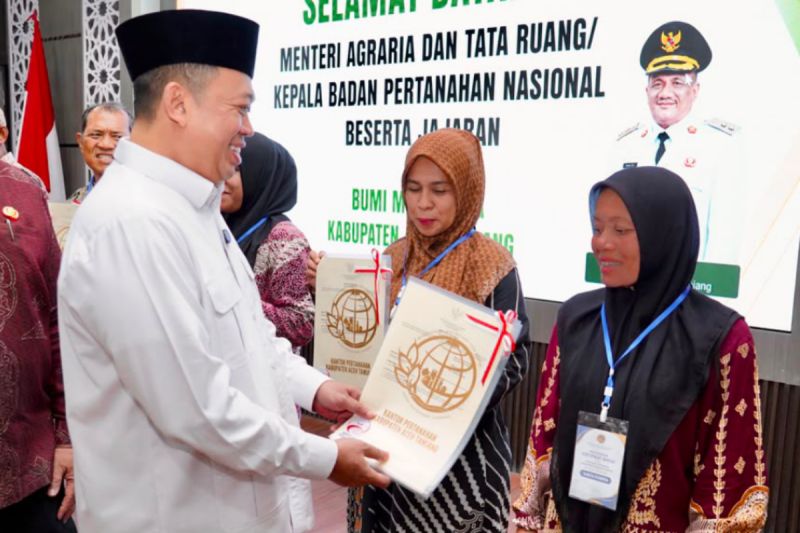 Nusron targetkan 2.000 sertifikat tanah di Aceh Tamiang pulih Desember
