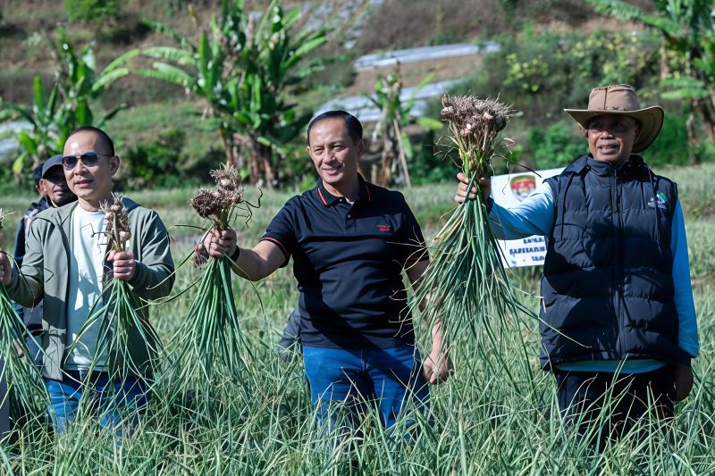 Polri dukung swasembada pangan lewat budi daya bawang putih