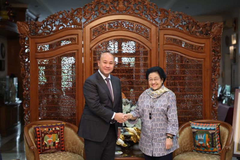 Megawati Soekarnoputri terima kunjungan Deputi PM Kamboja Hun Many 