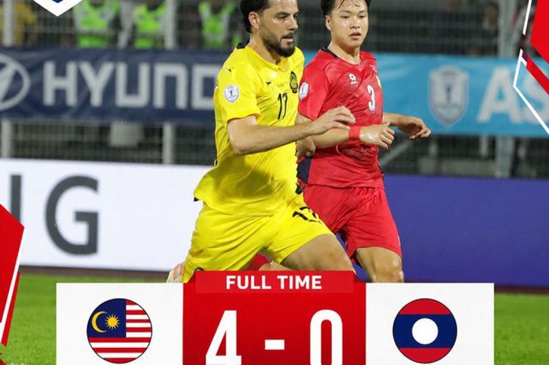Malaysia hancurkan Laos 4-0 di Piala AFF 2026