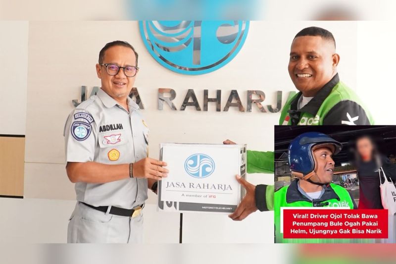Jasa Raharja Apresiasi Pengemudi Ojol di Bali yang Tolak Penumpang Tanpa Helm