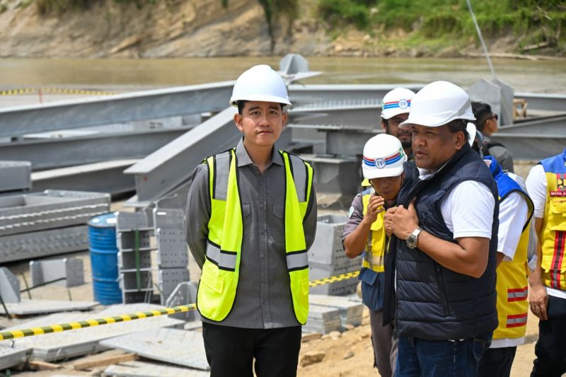 Wapres tinjau Jembatan Teupin Mane yang ditarget fungsional Oktober