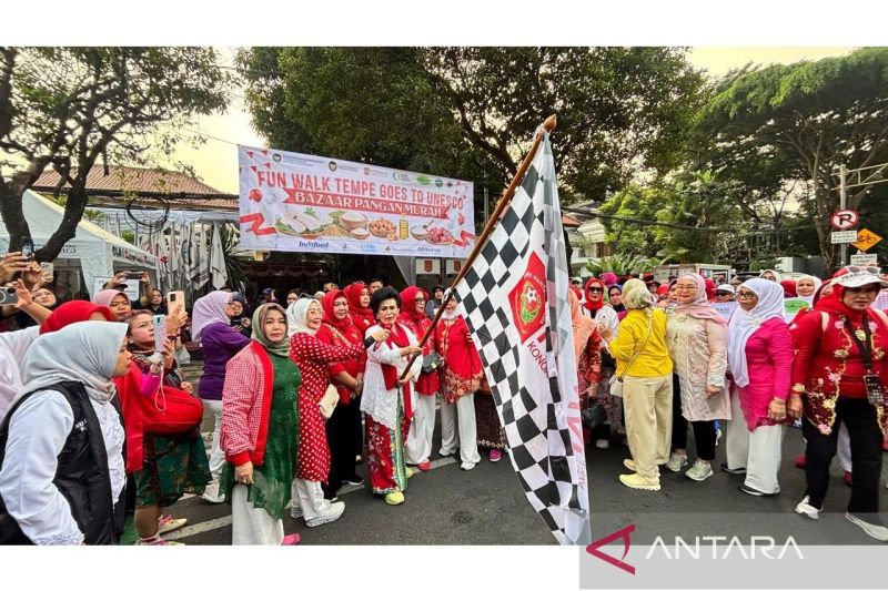 Gaungkan Tempe Goes to UNESCO, Kowani gelar fun walk 10.000 langkah