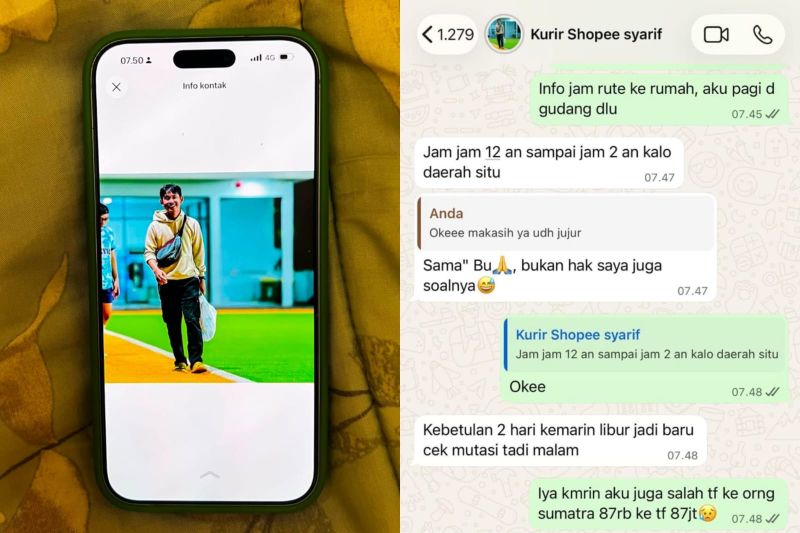 Kurir SPX kembalikan uang Rp92 juta akibat salah transfer