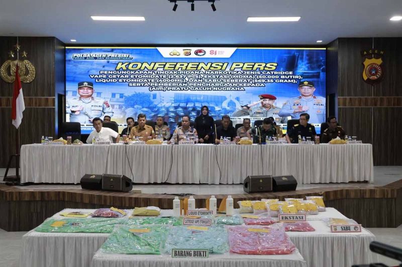 Polda Aceh gagalkan peredaran 50 ribu butir ekstasi