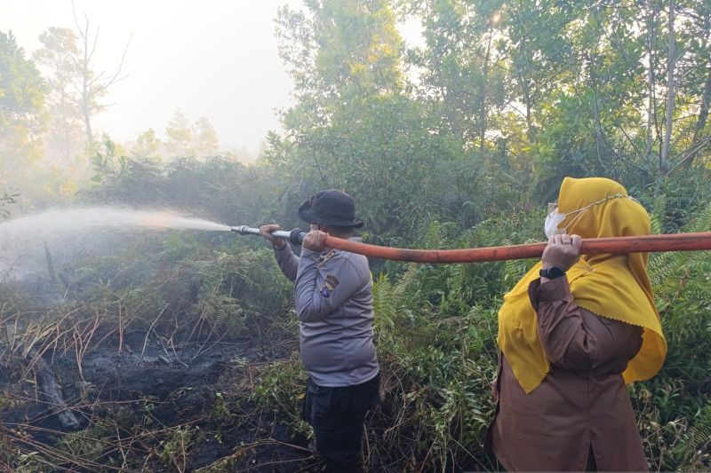 Polres Kotim pasang garis polisi di sejumlah area karhutla