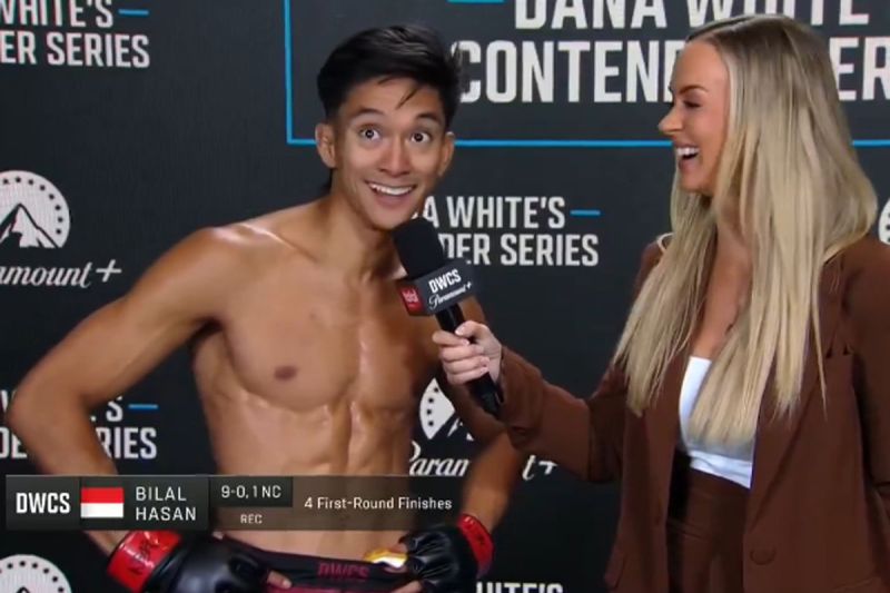 Menang TKO 45 detik di DWCS, Bilal Hasan dapatkan tiket ke UFC