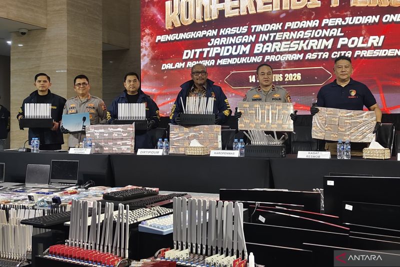 Bareskrim bongkar enam situs judi daring beromzet Rp2 miliar