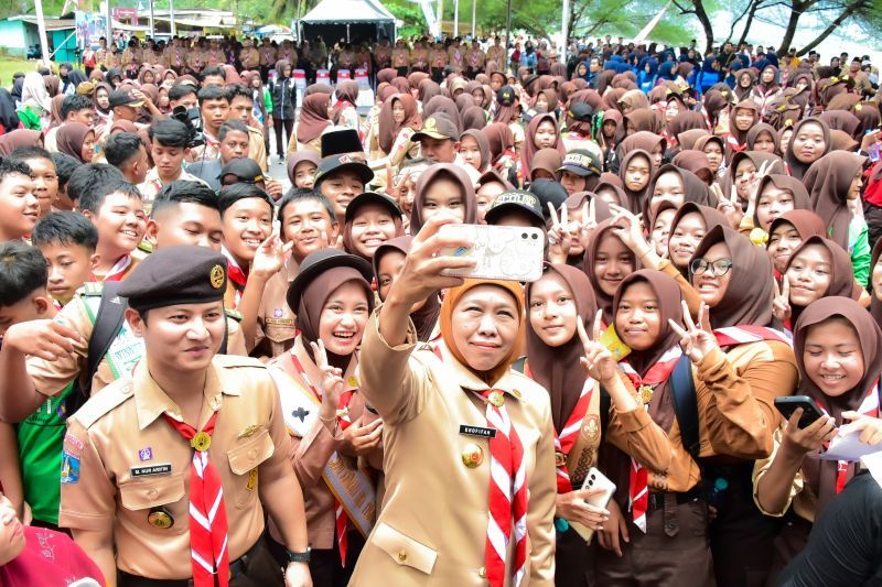 Khofifah ajak Pramuka Jatim jadi penggerak swasembada pangan