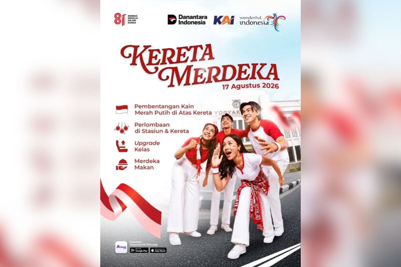 Besok, Kereta Merdeka Warnai Perjalanan 17 Agustus dengan Merah Putih hingga Lomba di Stasiun dan Kereta