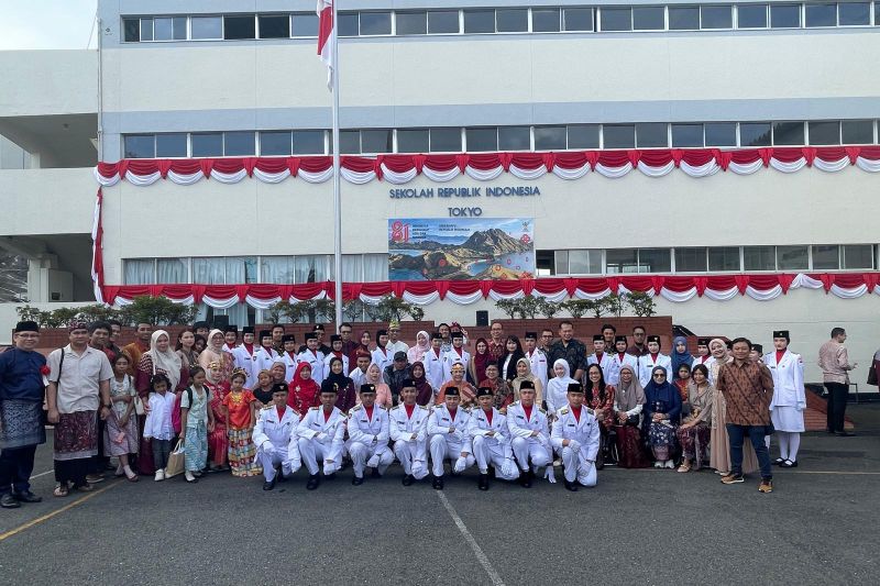 Peringatan HUT ke-81 RI di KBRI Tokyo berlangsung khidmat