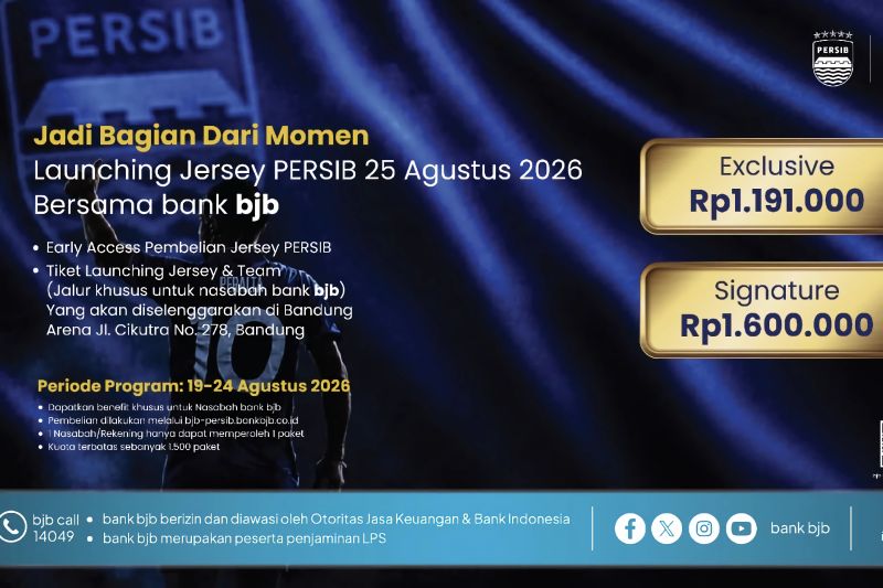 Bank BJB hadirkan "early access" pembelian jersi Persib 2026/2027