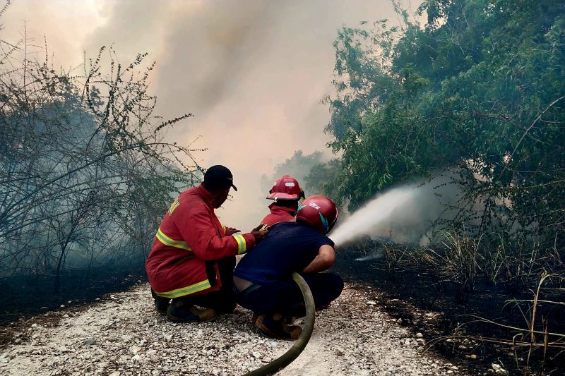 Kebakaran lahan di Tanjung Saguk Natuna hanguskan sekitar 30 hektare