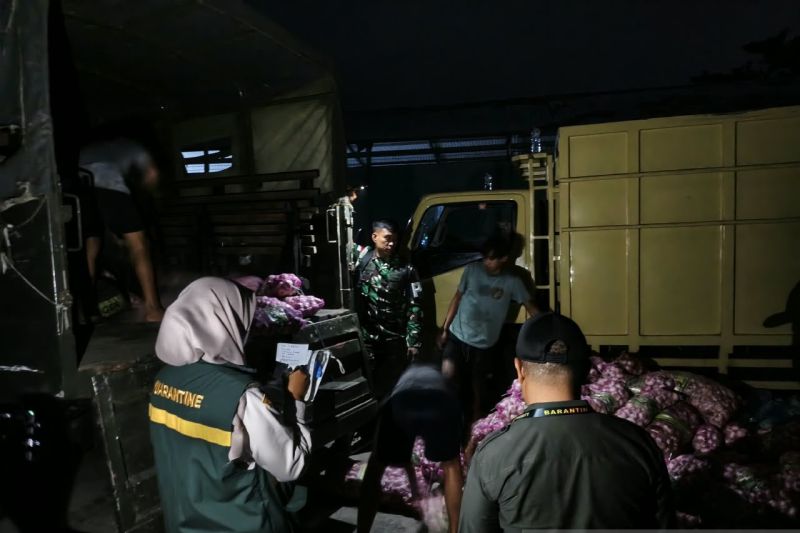 BKHIT Kepri dan TNI AL temukan bawang impor ilegal masuk Natuna