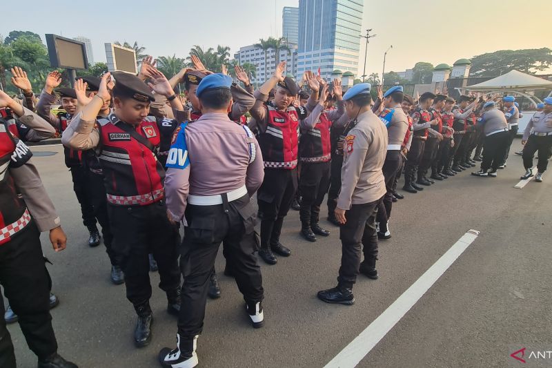 18.504 personel dikerahkan untuk layani unjuk rasa di Jakarta Pusat