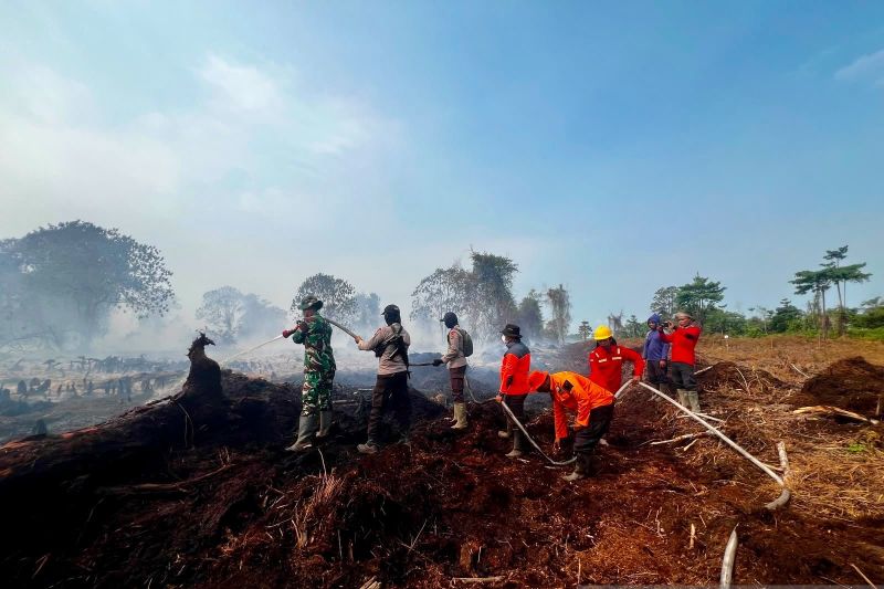 Polri-TNI dan Pamhut patroli bersama cegah karhutla di Jambi