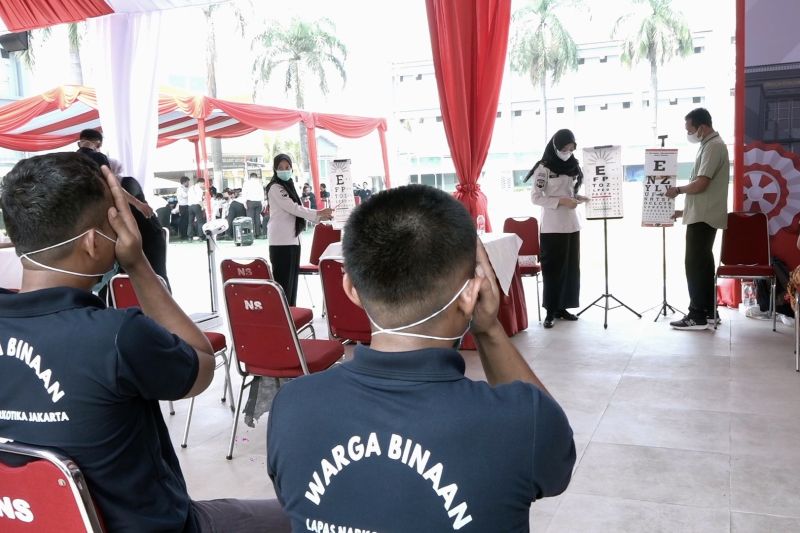 Kemenimipas gandeng Kemenkes gelar CKG di Lapas Cipinang sambut HUT RI