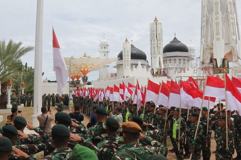 Pascakerusuhan, Banda Aceh kembali dihiasi merah putih