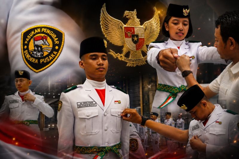Membaca pesan kebangsaan yang melekat pada seragam Paskibraka