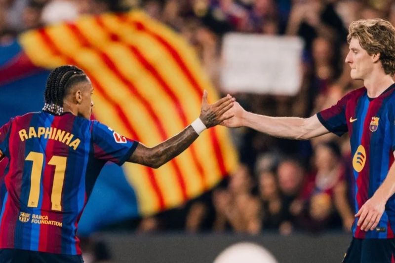 Raphinha dan Yamal masing-masing dua gol, Barcelona tekuk Rayo 5-2