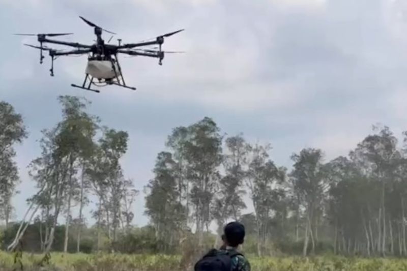 TNI kerahkan drone untuk cegah karhutla di Lampung