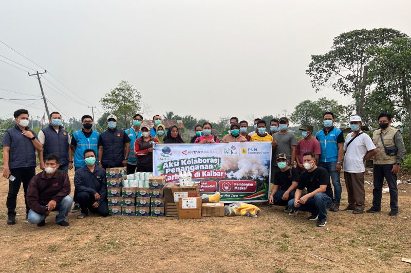 ANTARA Kalbar dan PLN Nusantara Power berikan bantuan paket mesin pemadam karhutla