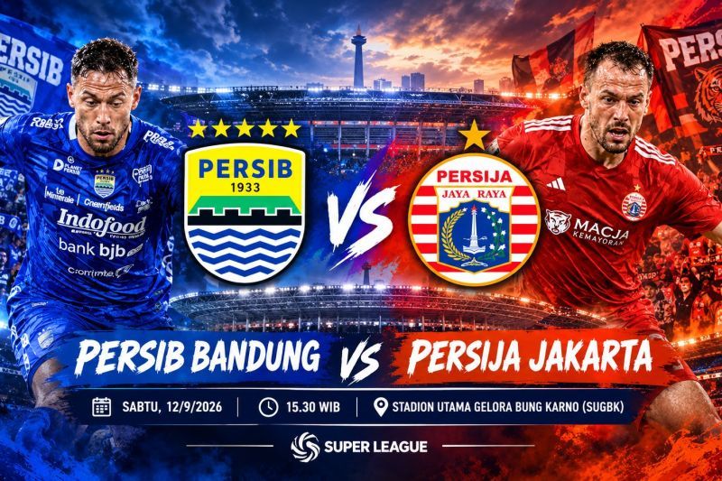Susunan pemain Persija Jakarta vs Persib Bandung sore ini