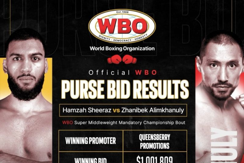 WBO umumkan pemenang lelang hadiah Sheeraz lawan Alimkhanuly