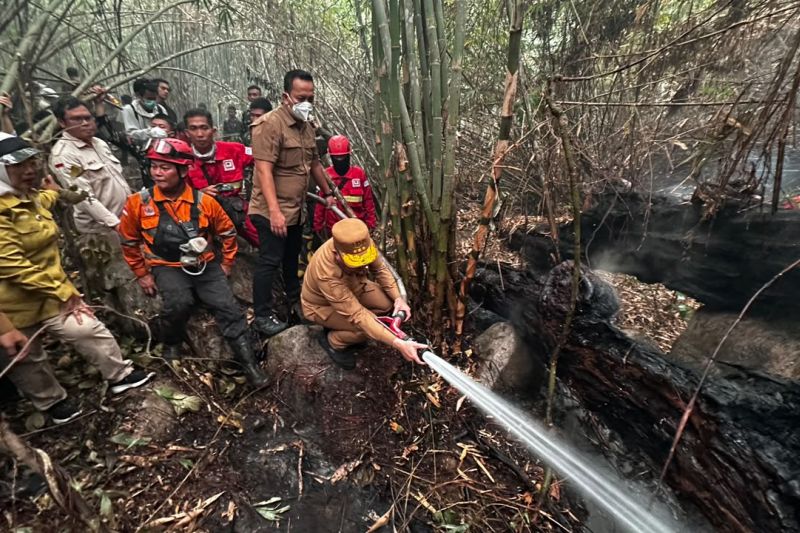 Asap tebal hambat water bombing karhutla di Kayong Utara
