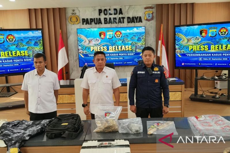 Polda PBD tetapkan seorang WNA China tersangka perburuan penyu sisik