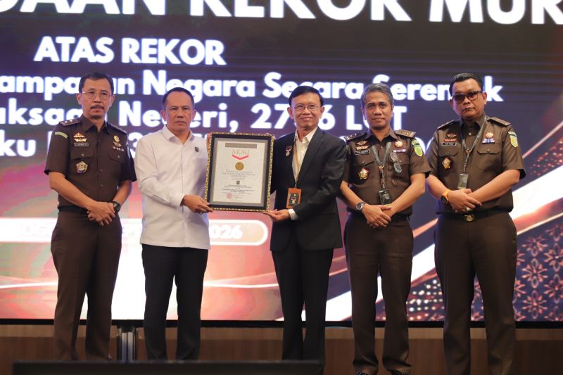 Sukses gelar lelang serentak, BPA Kejaksaan raih rekor MURI