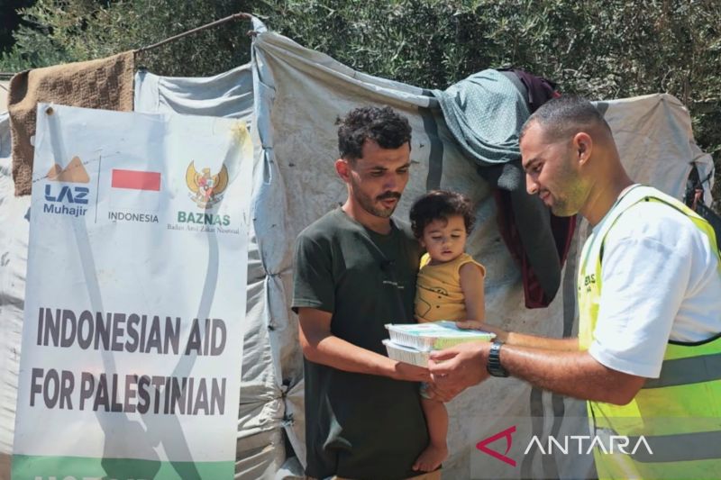 Baznas-LAZ Muhajir distribusikan makanan siap saji untuk warga Gaza