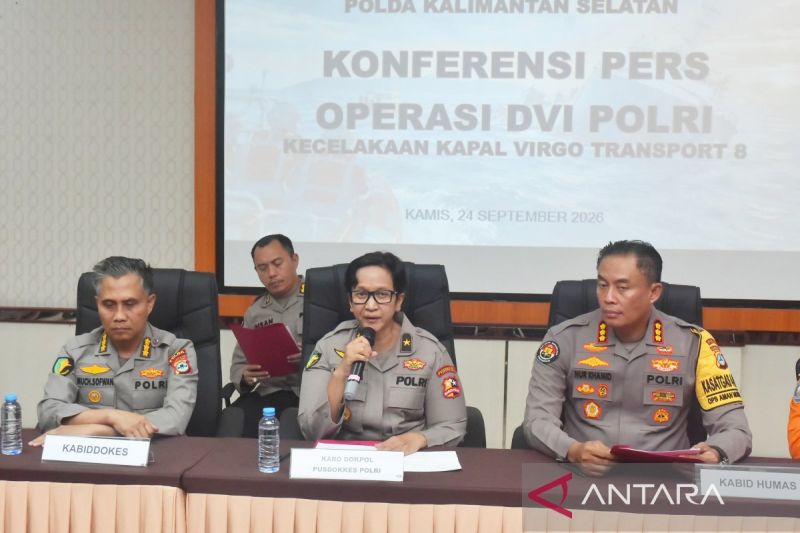 Pusdokkes Polri cek DNA 22 korban Kapal Virgo belum teridentifikasi