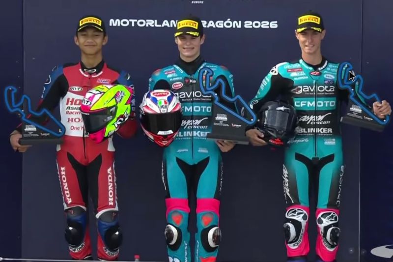 Kiandra merebut posisi kedua balapan pertama Moto3 Junior